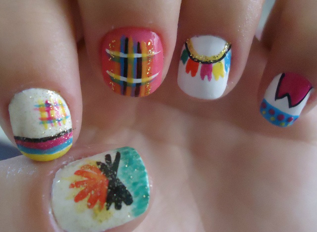 unha junina sem esmalte