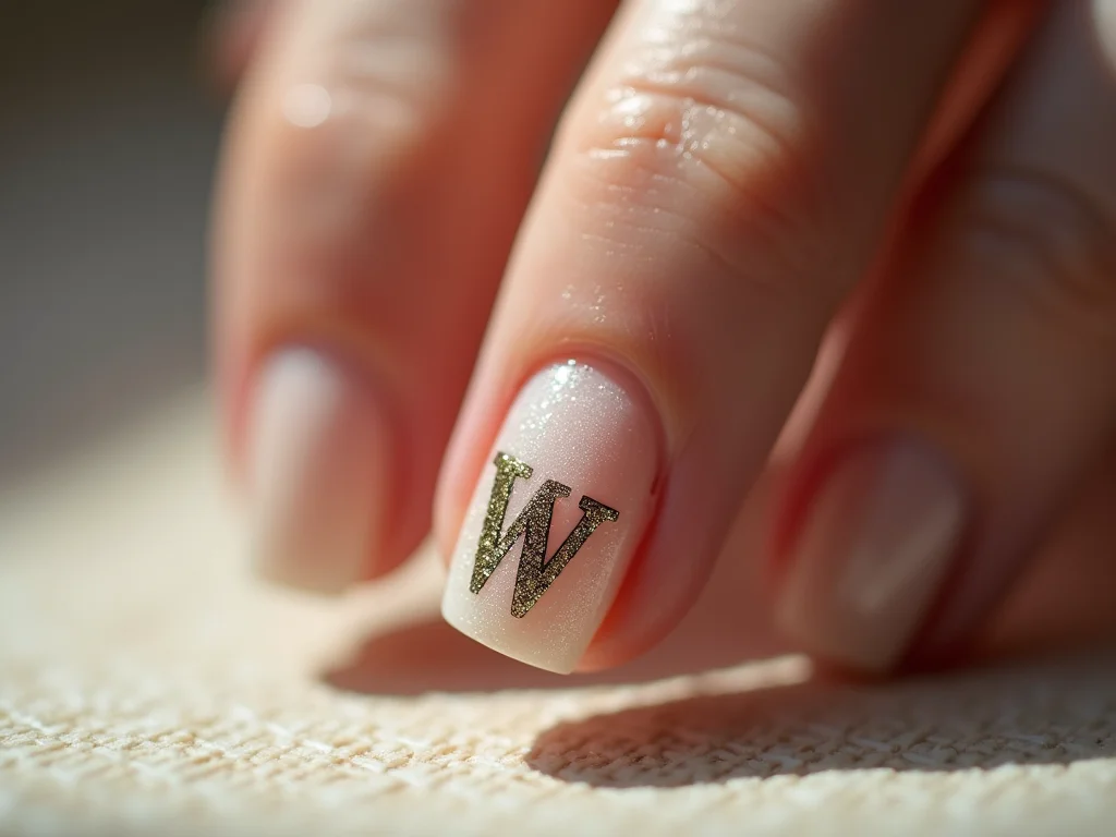 nail art letra W