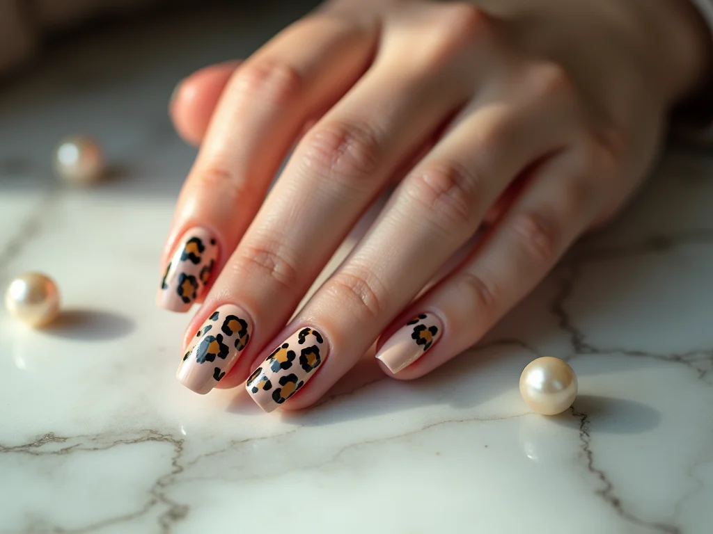 unhas de animal print