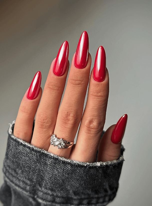 efeito cromado unhas