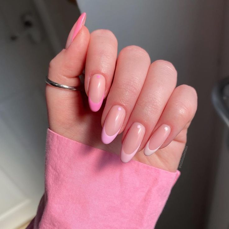 unha decorada rosa bebe simples