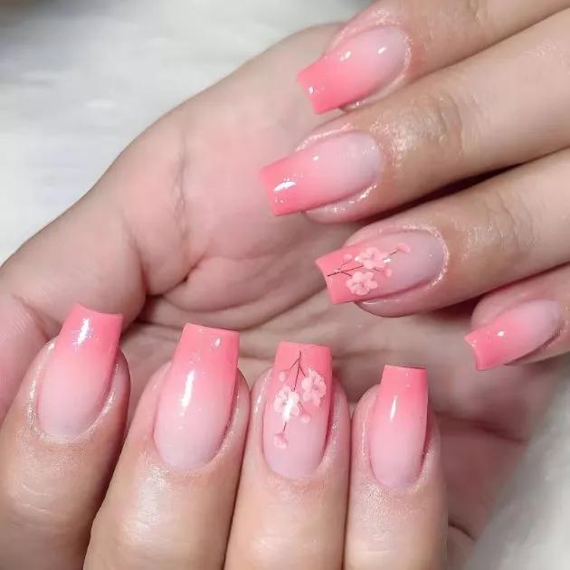 unha rosa bebe formatura
