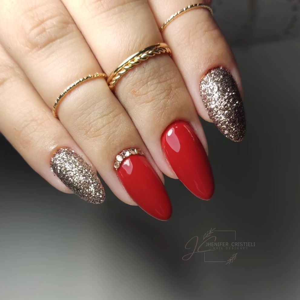 ideias de unhas vermelhas simples