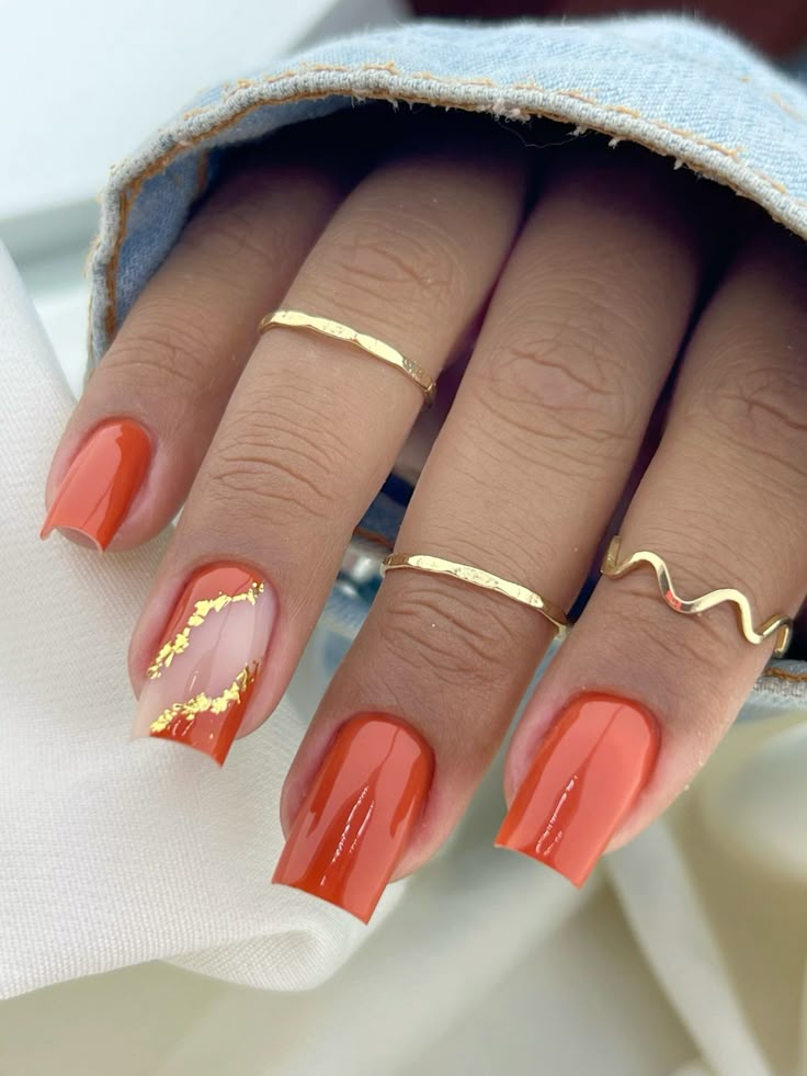 Nail art terracota