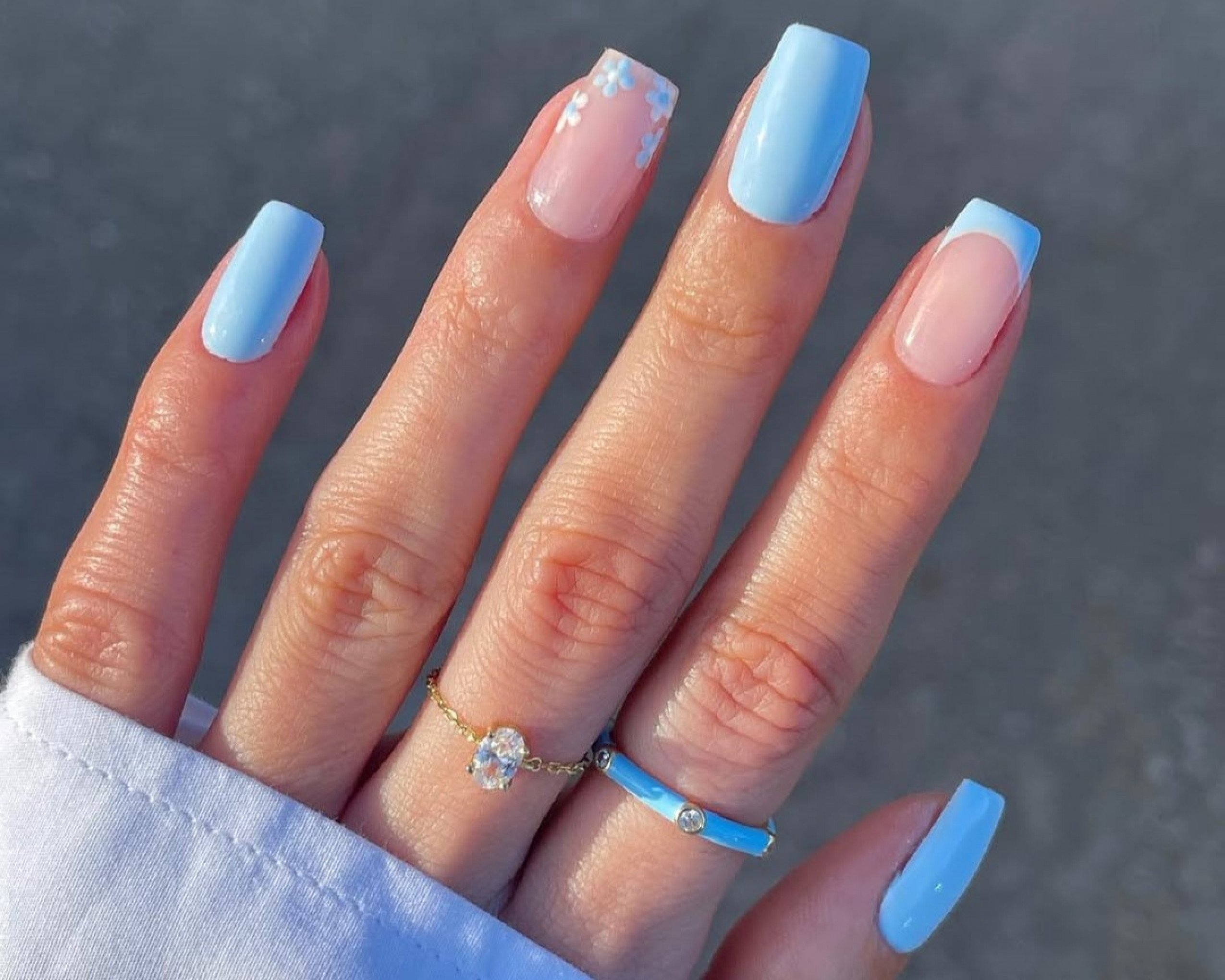 unhas quadradas decoradas passo a passo