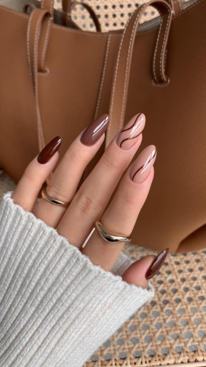 nail art marrom