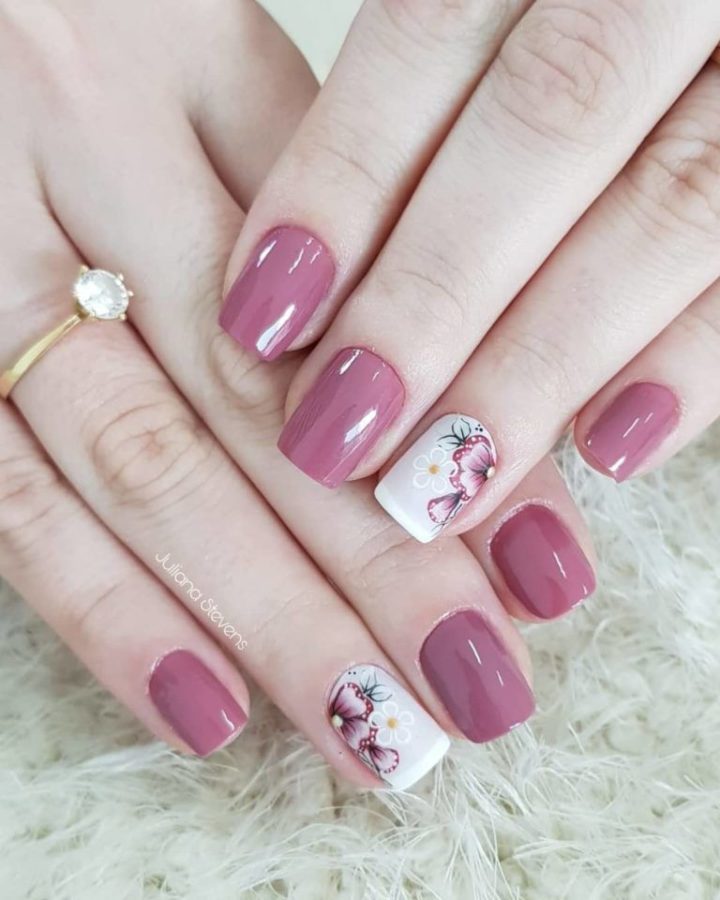 unha de convidada de casamento elegante