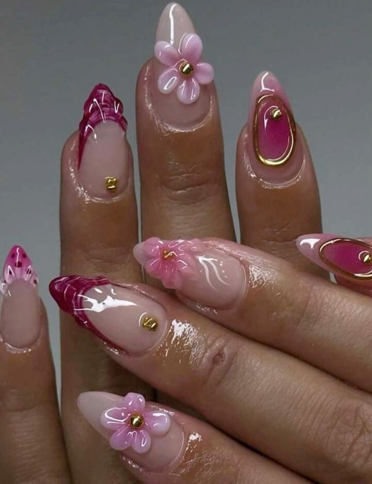 unhas com relevo