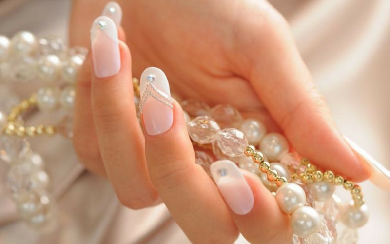 unhas de fibra de vidro decoradas
