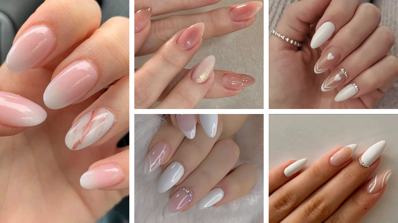 unhas de gel francesinha