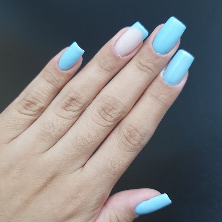 unhas azuis natalinas