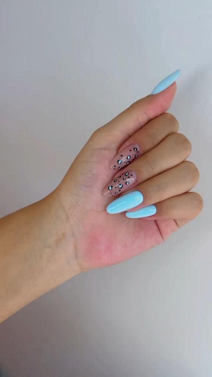unhas azuis natalinas