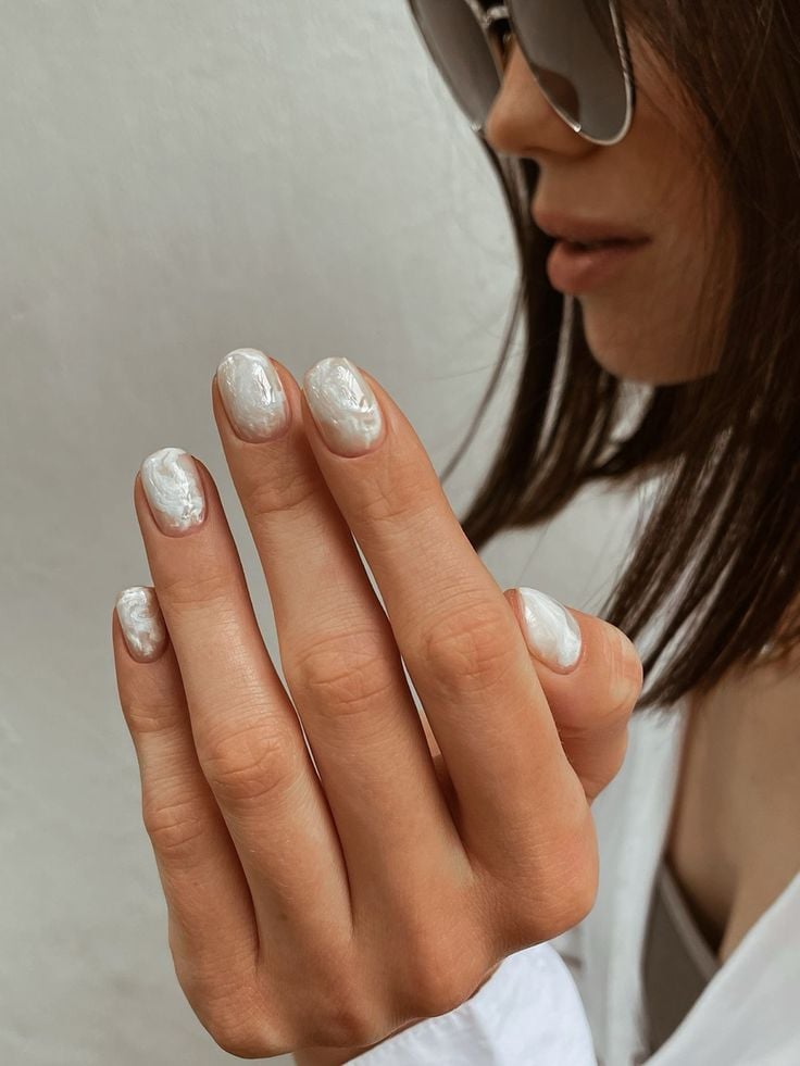 esmalte branco decorado