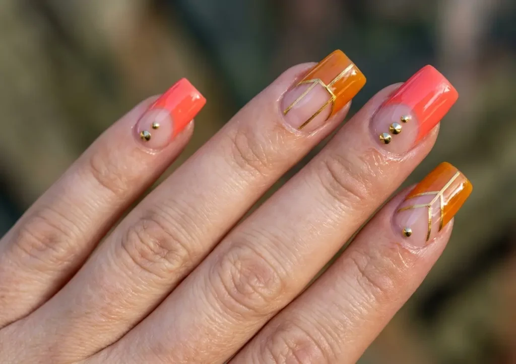 unhas de gel quadrada francesinha