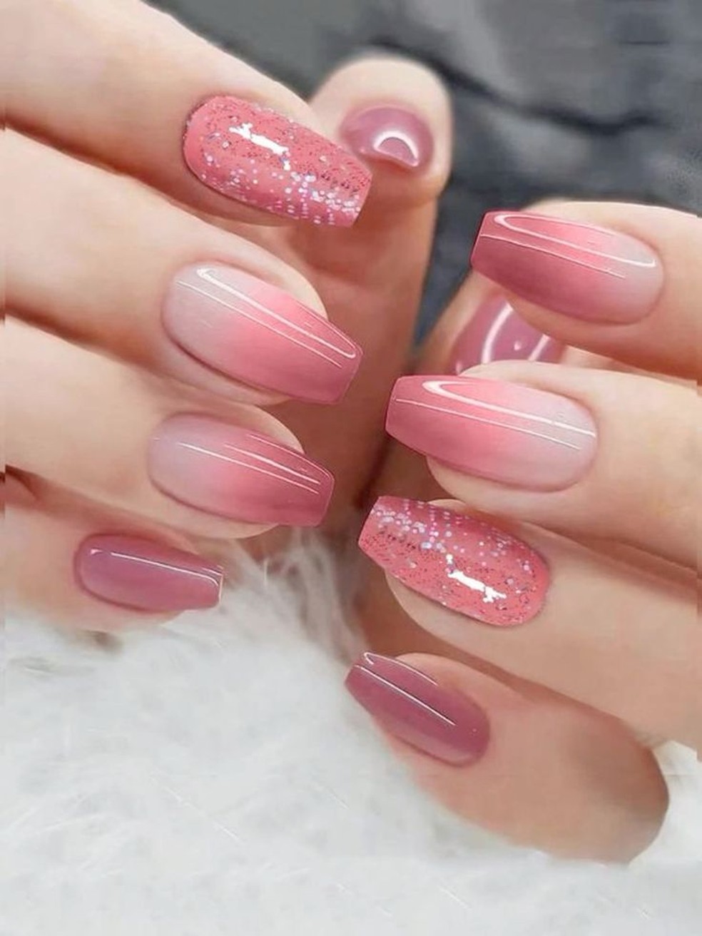 esmalte em gel rosa