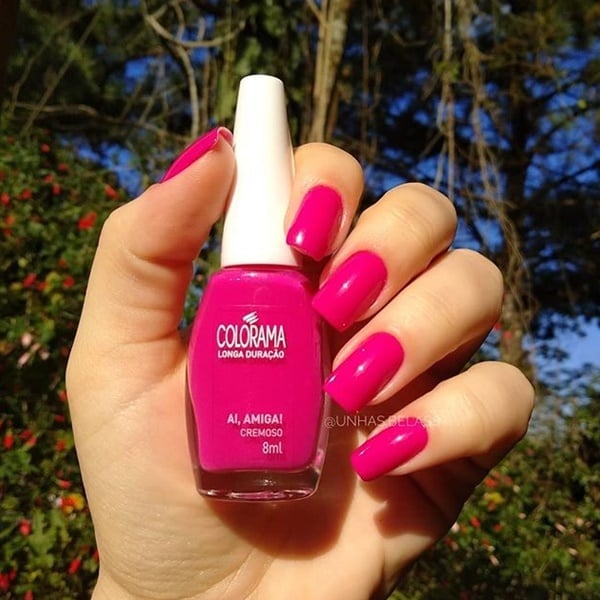 unhas encapsuladas rosa