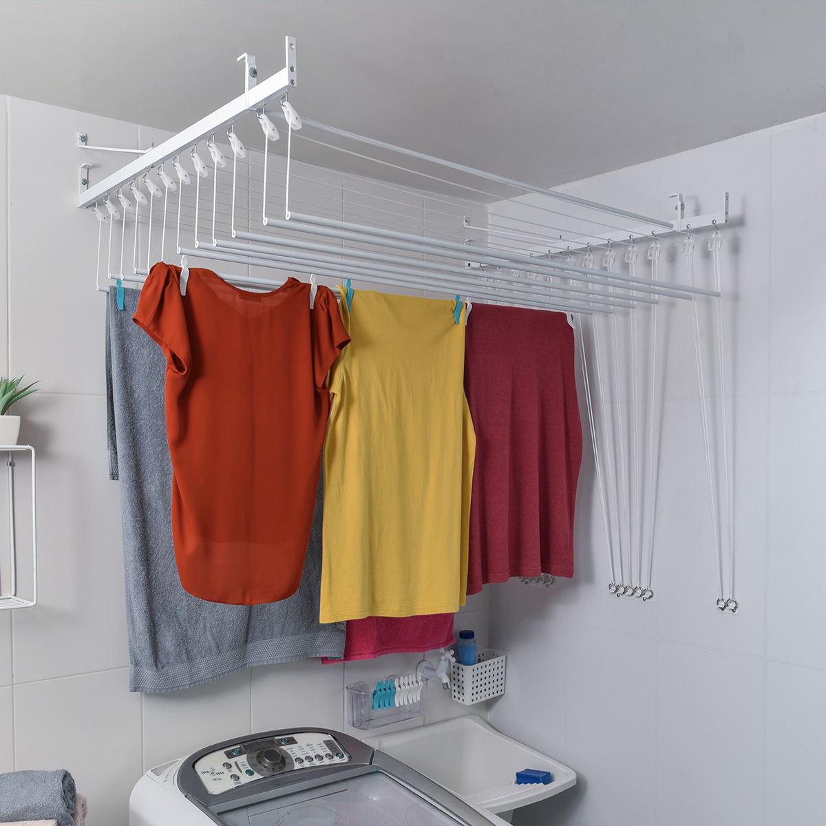 varal de parede retrátil apartamento