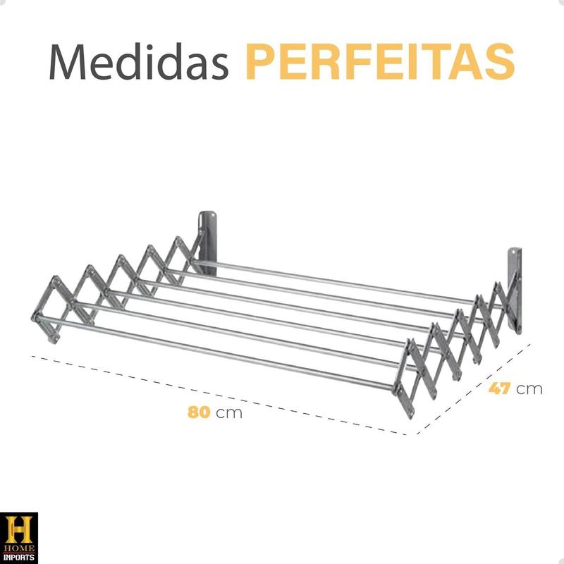 varal de alumínio retrátil