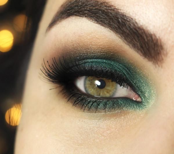 maquiagem verde esmeralda olhos verdes