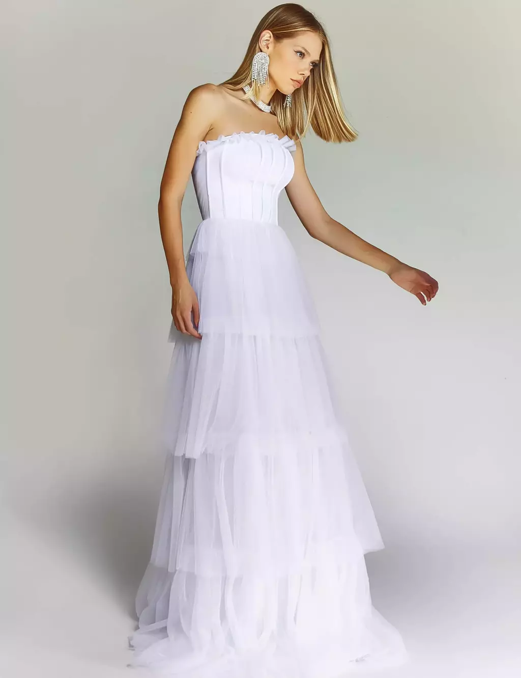 vestido longo branco feminino