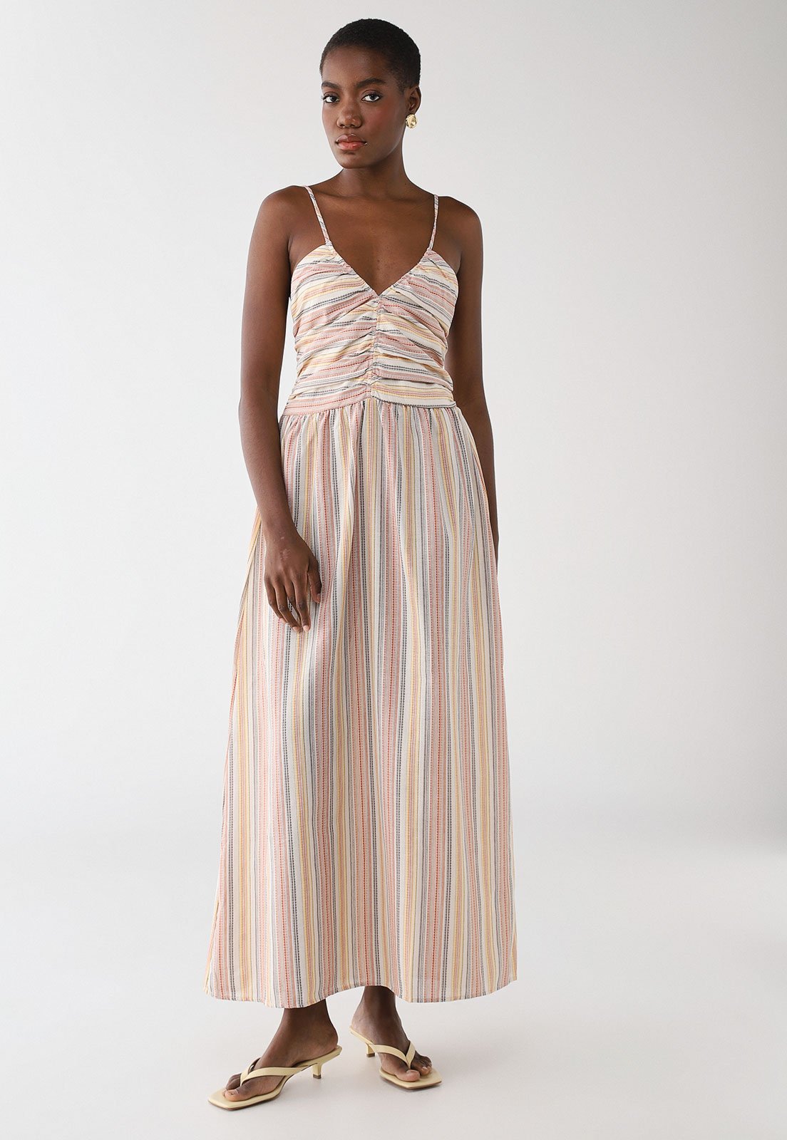 vestido Hering midi algodão