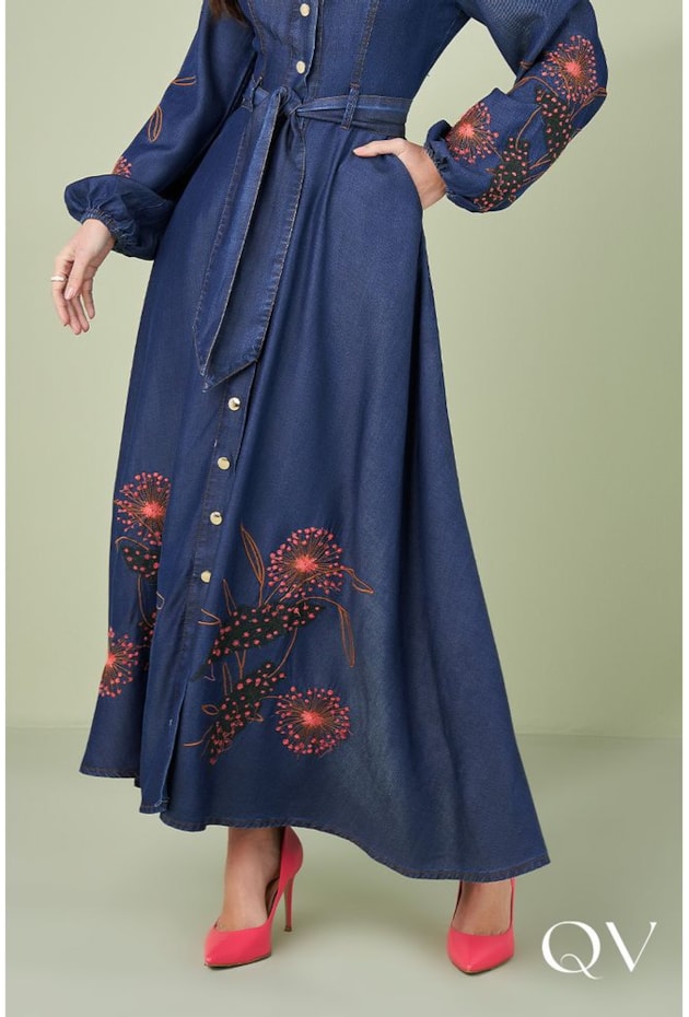 como usar vestido chemise jeans