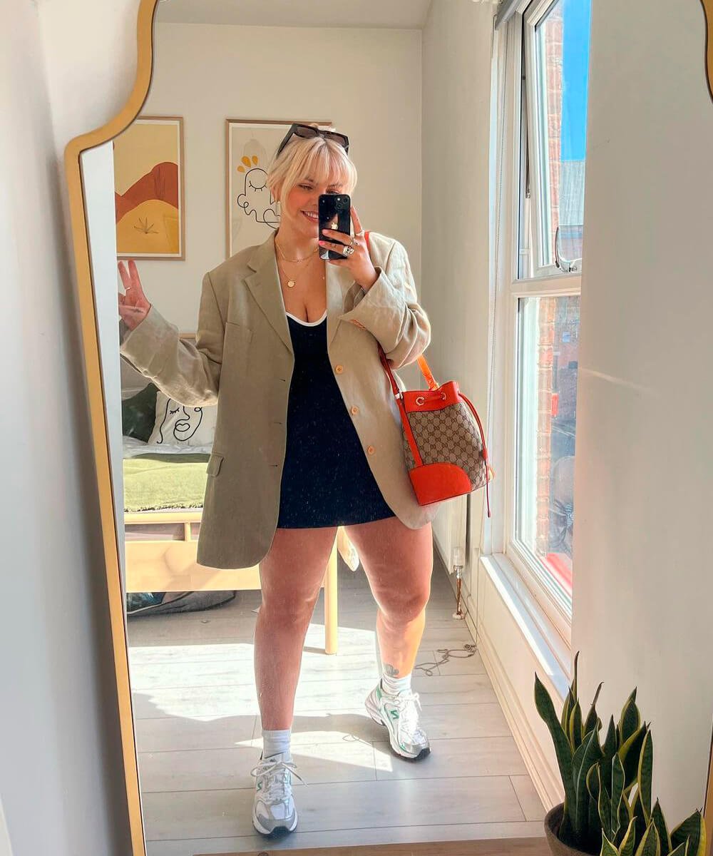 dicas de styling vestido canelado e tênis
