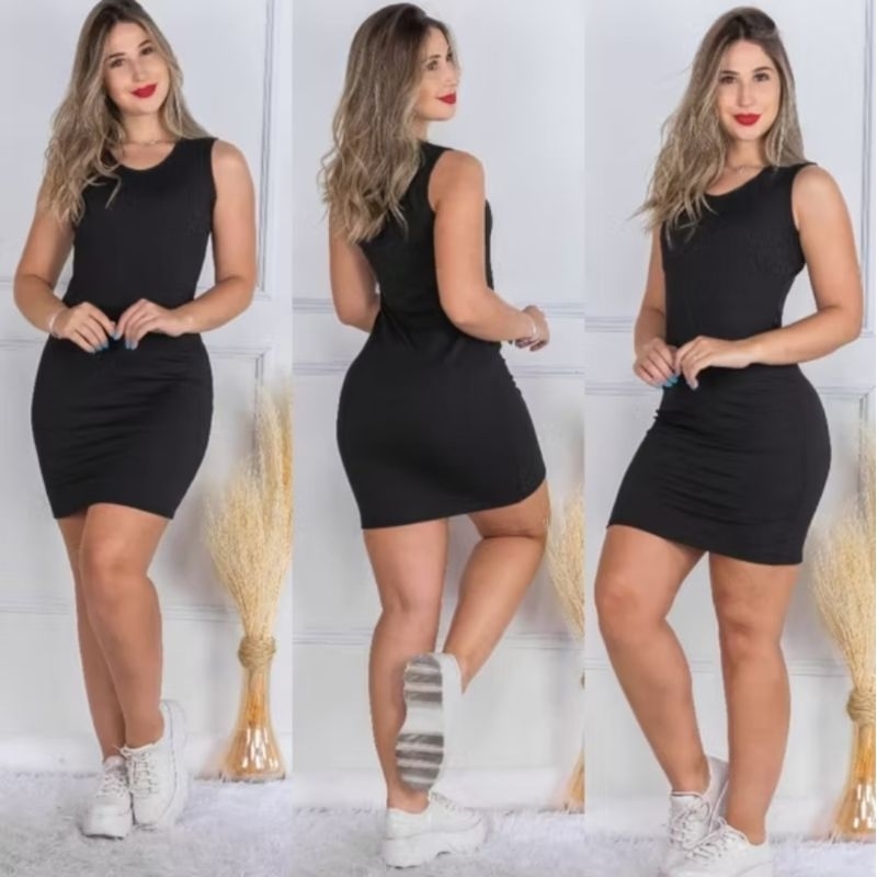 looks modernos com vestido curto canelado e tênis 2026