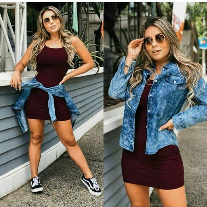 look vestido curto com tênis casual