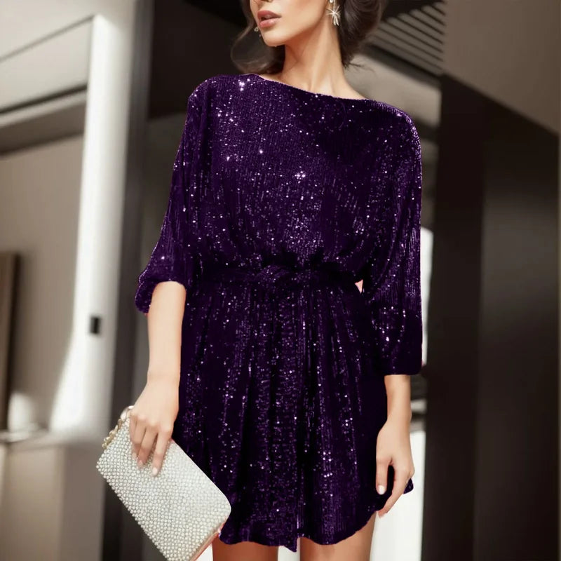 vestido de festa com lantejoulas