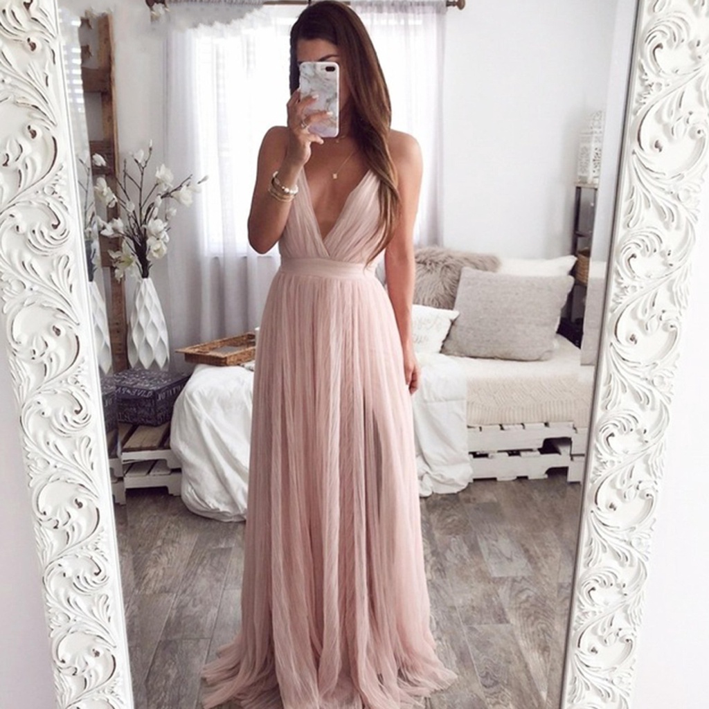 vestido de madrinha com fenda