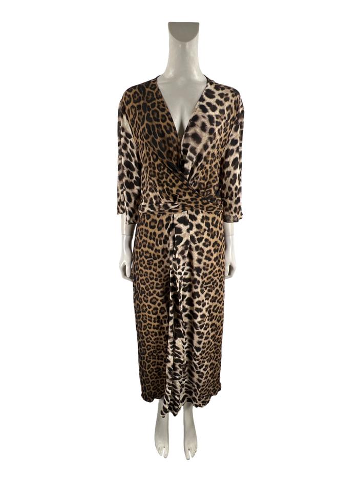 vestido animale animal print midi