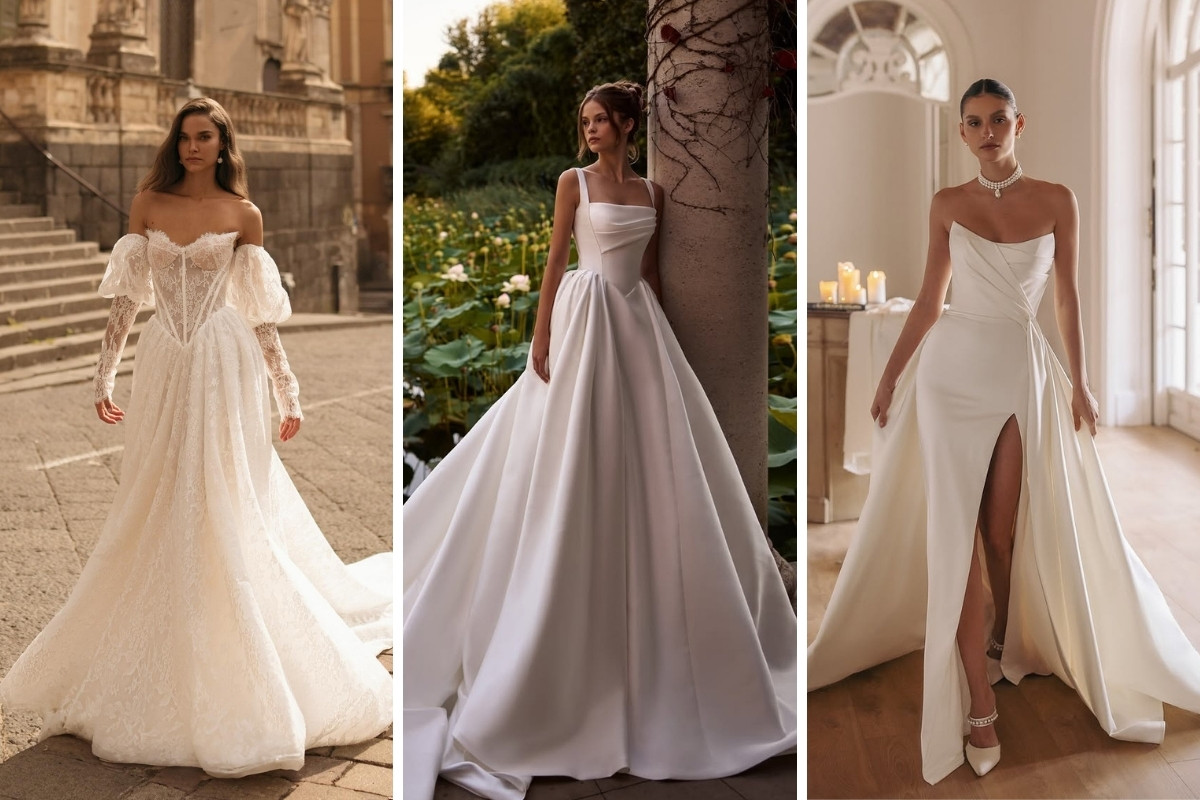 vestido de noiva clássico chique