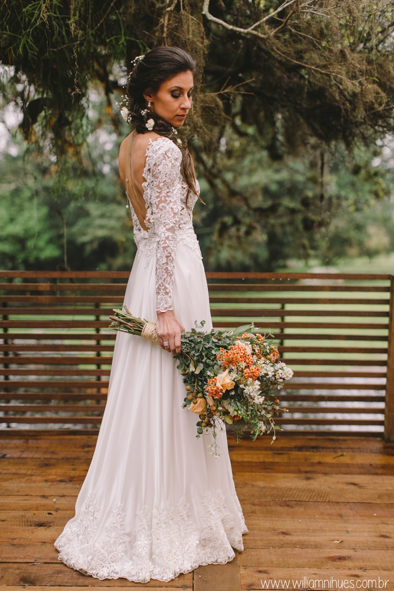 vestido de noiva com tecidos nobres