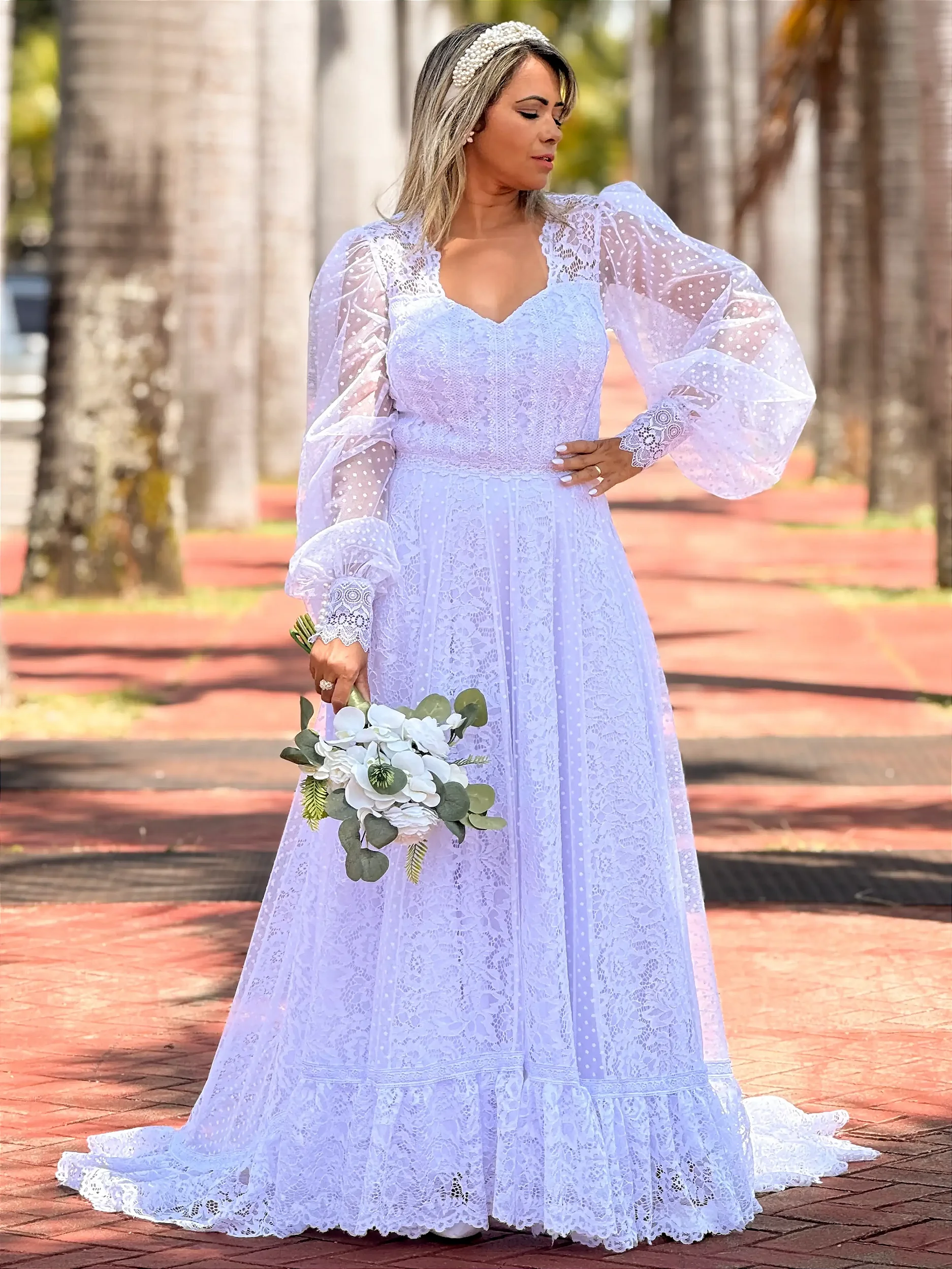 vestido de noiva com tecidos nobres