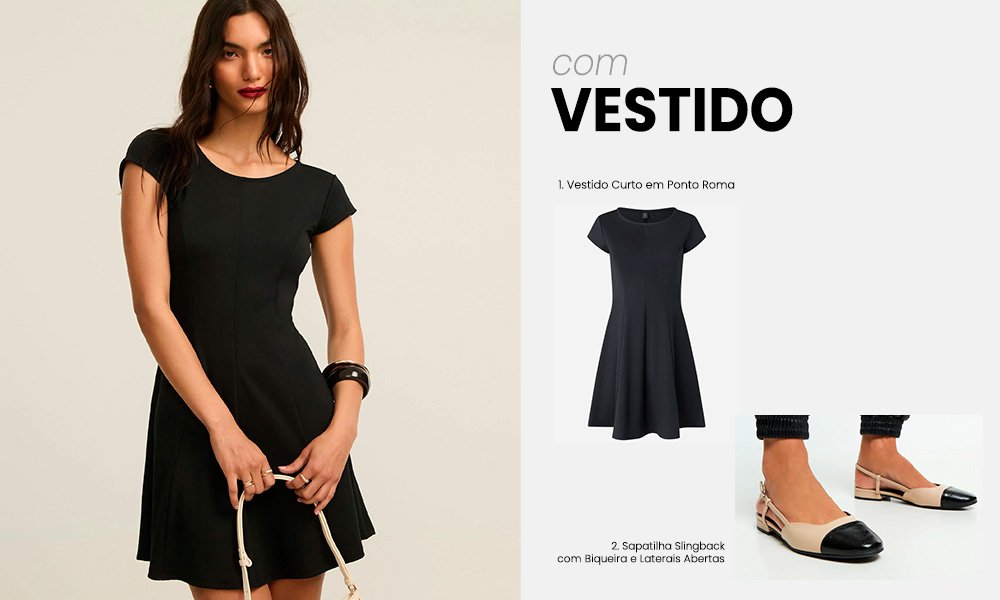 vestido curto com sapatilha