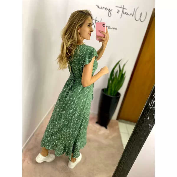 vestido transpassado midi viscolycra