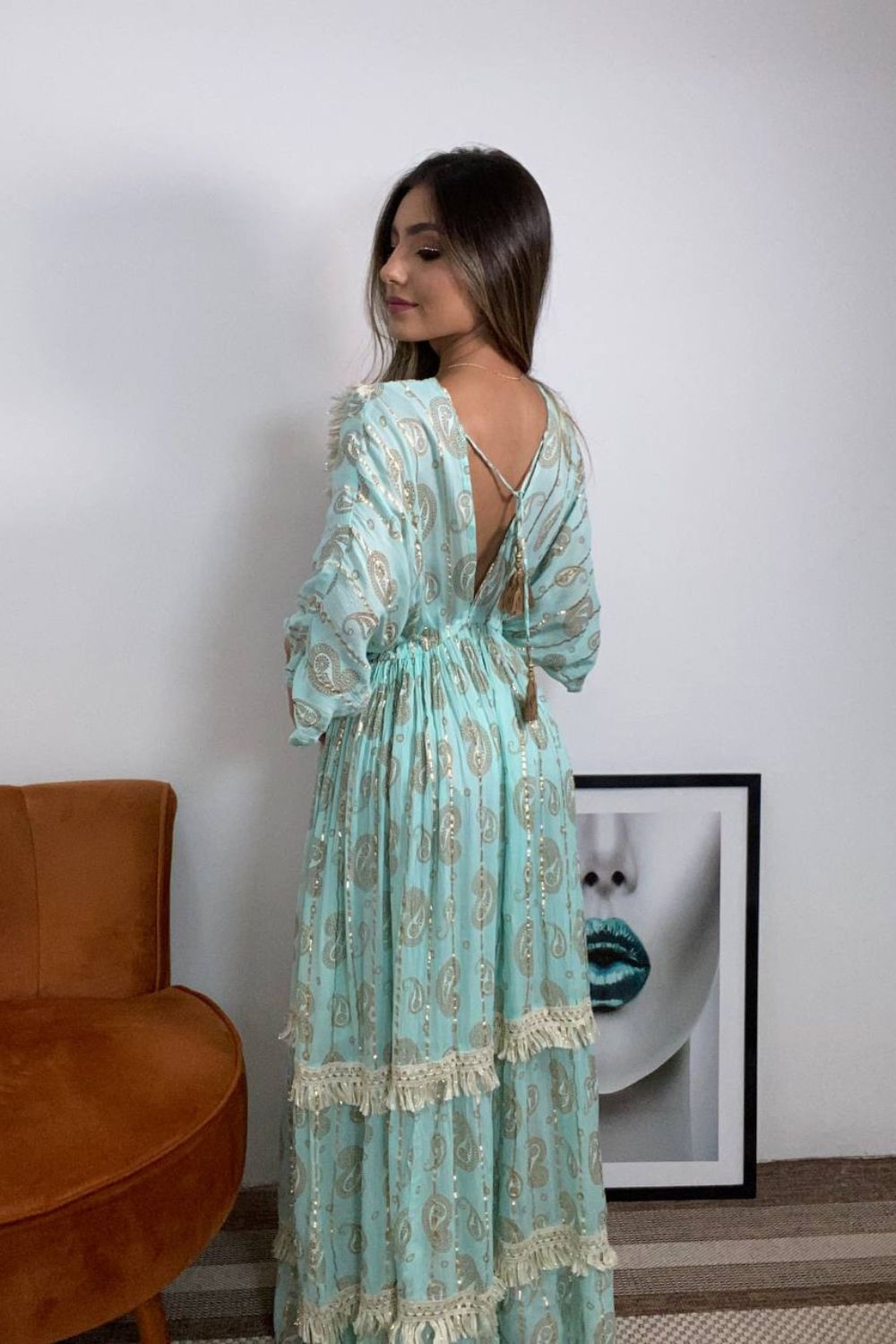 vestido indiano longo
