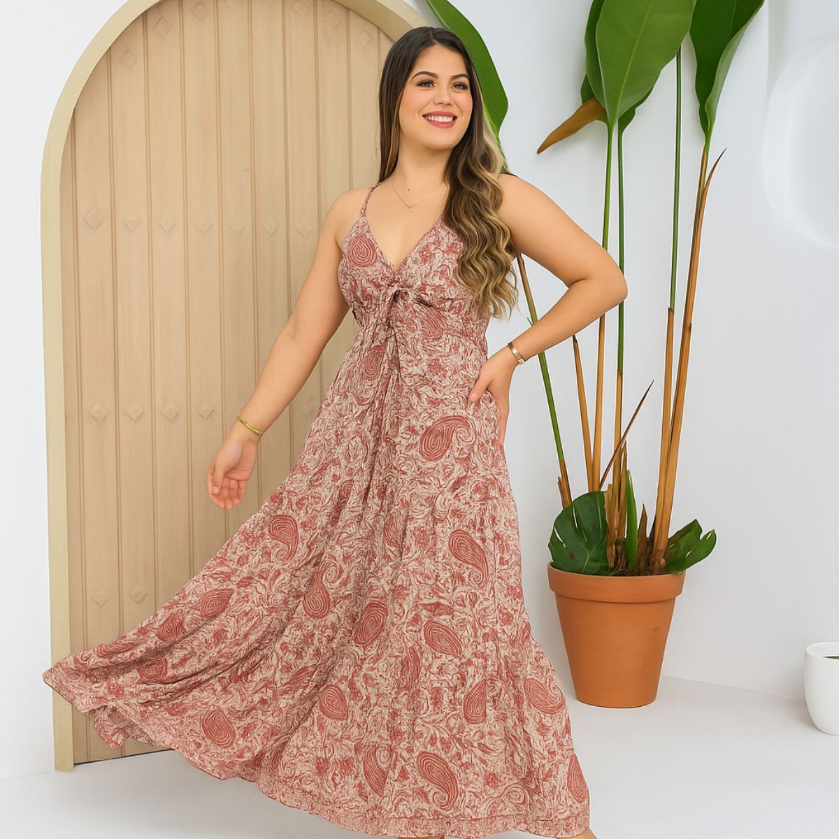 vestido indiano curto