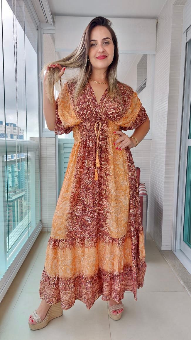 vestido indiano longo