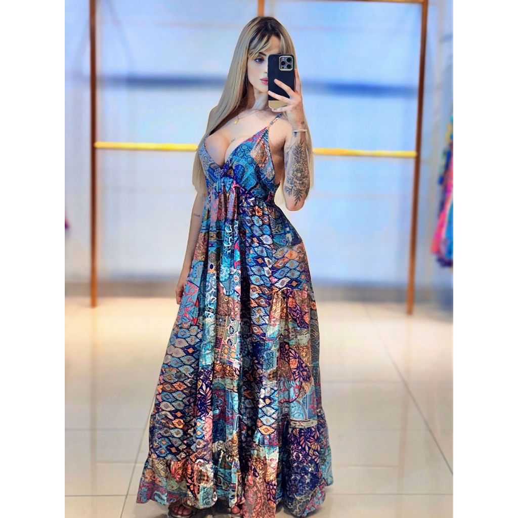 vestido indiano plus size