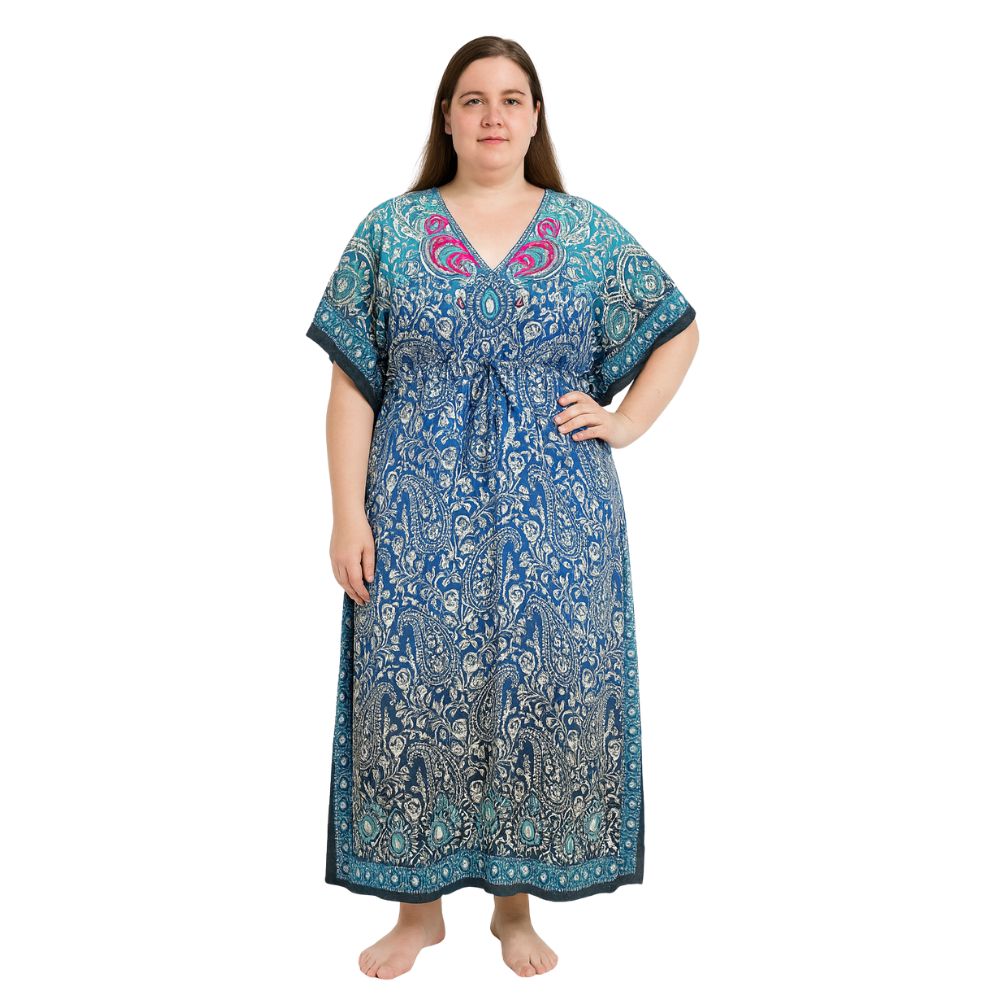 vestido indiano plus size longo
