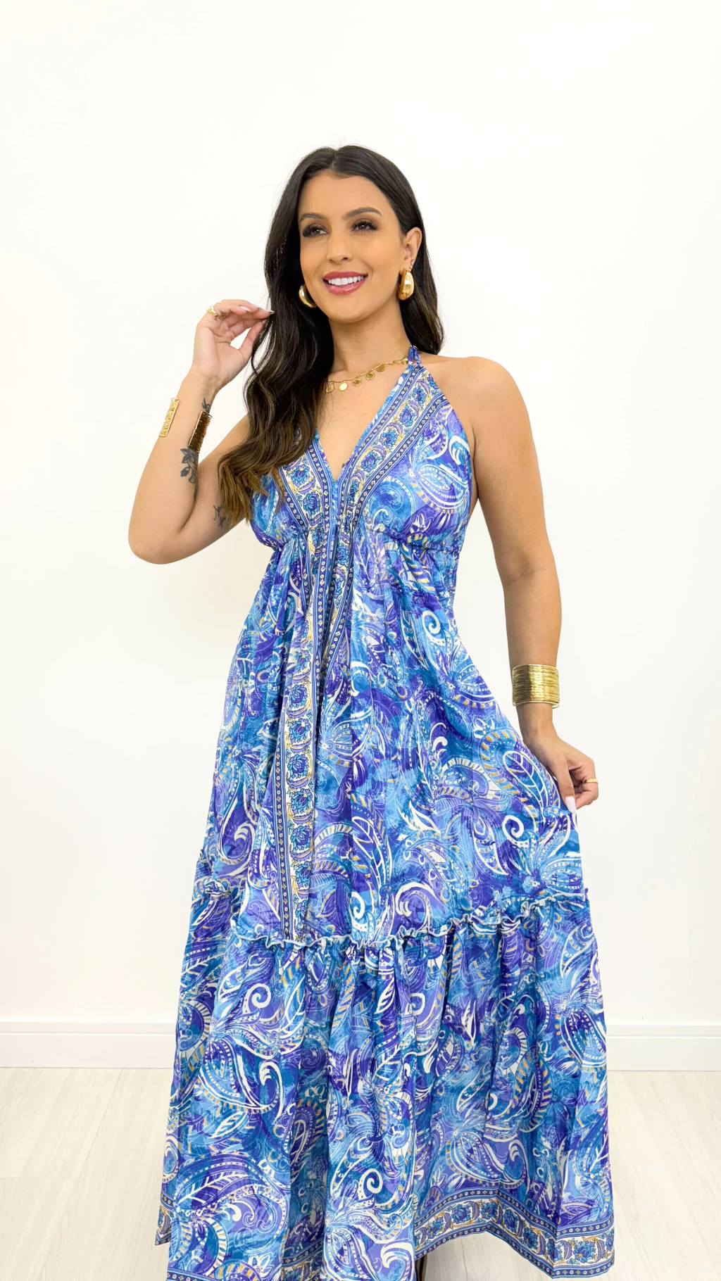 vestido indiano com forro