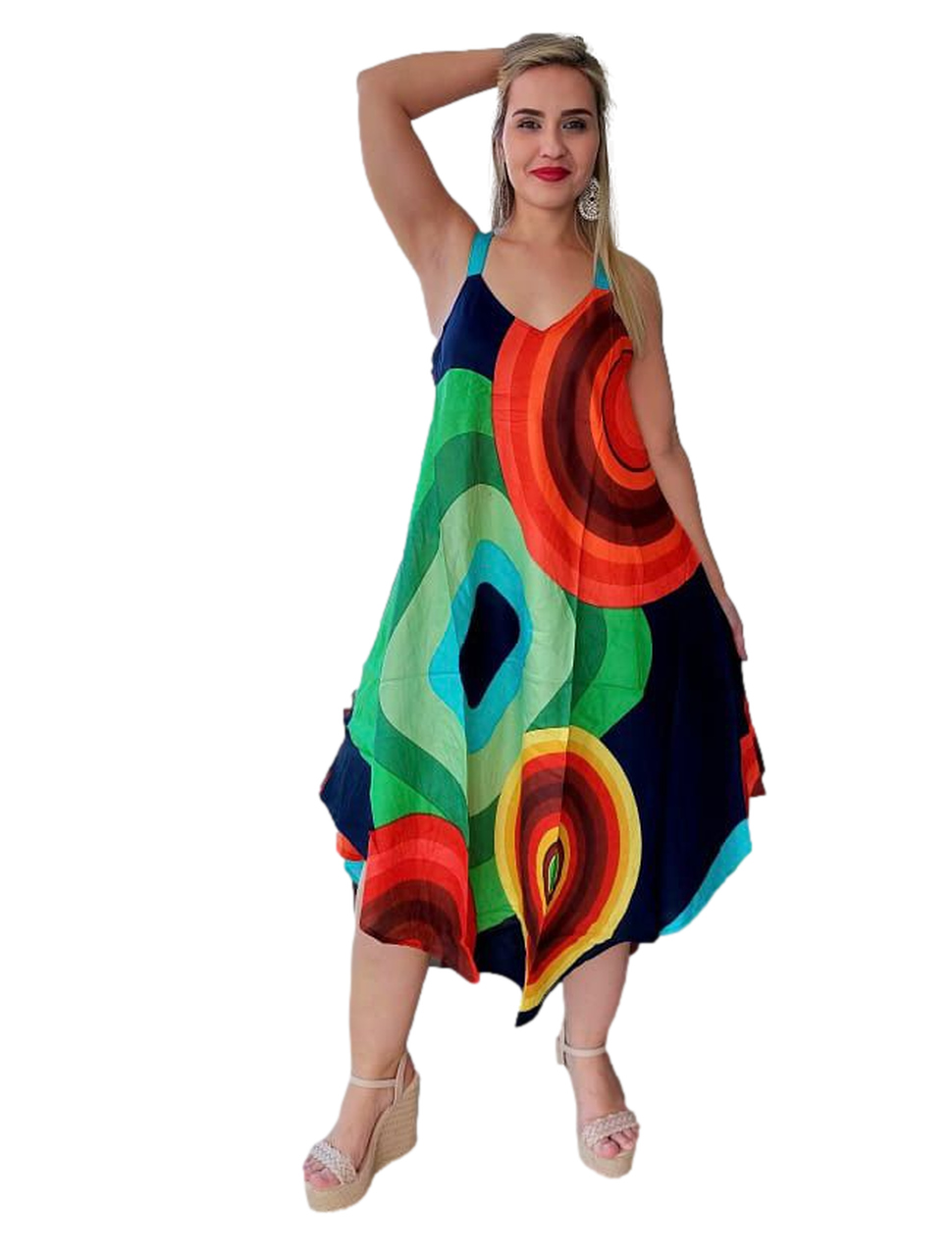 vestido étnico trabalho