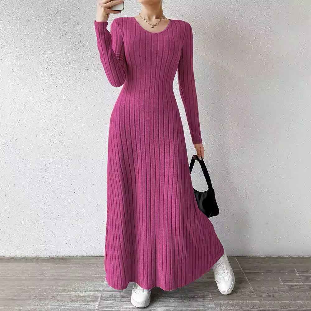 vestido longo fluido manga comprida