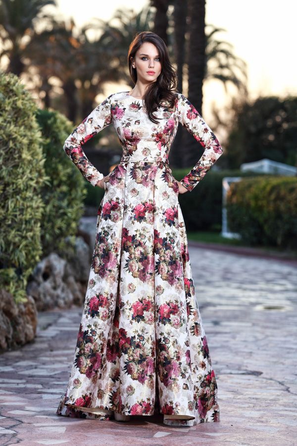 vestido longo fluido manga comprida