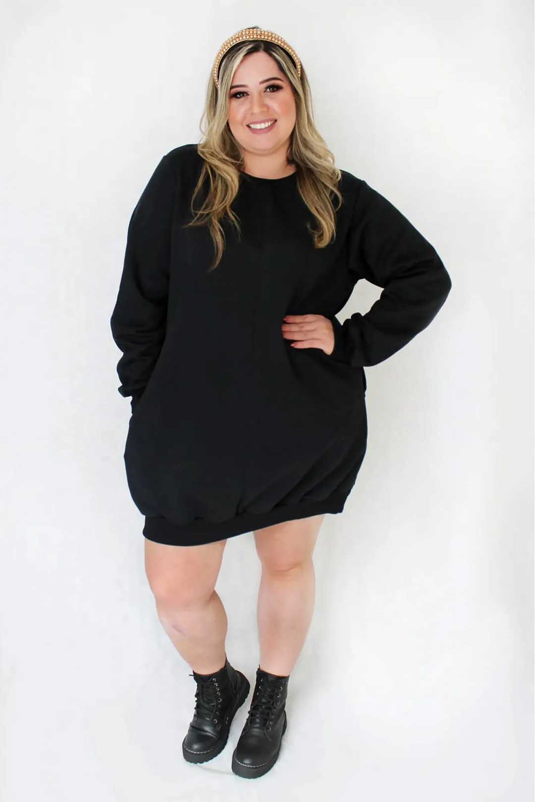 vestido moletom feminino curto