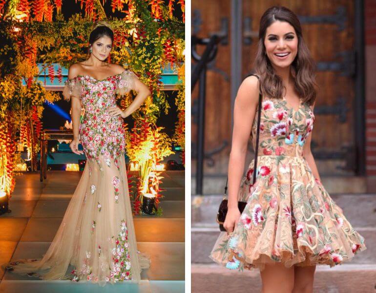vestido azul para casamento