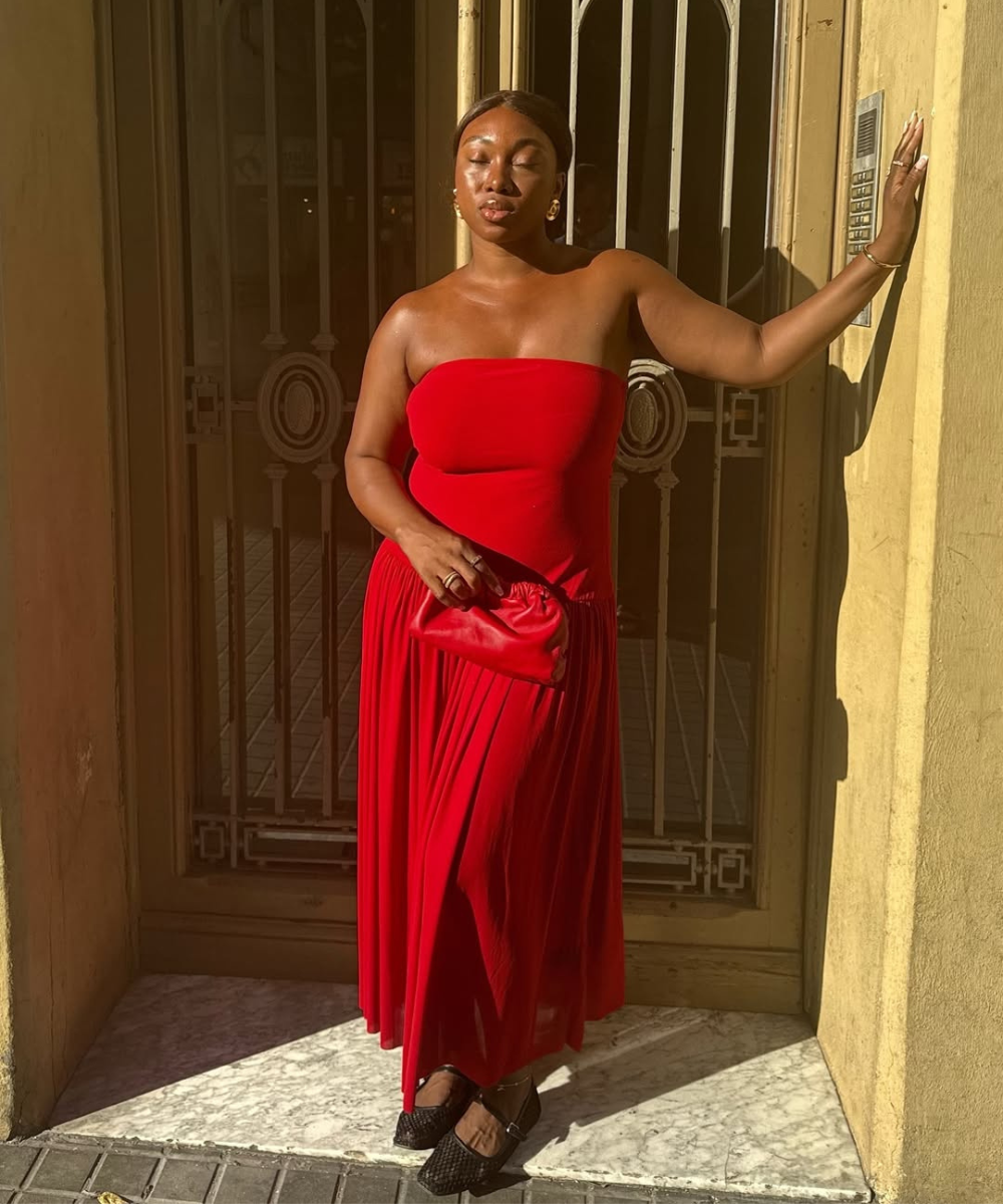 vestido vermelho curto de natal