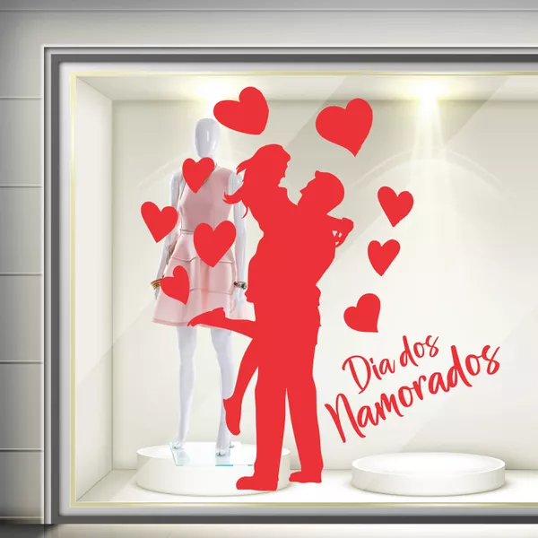 vitrine romântica namorados